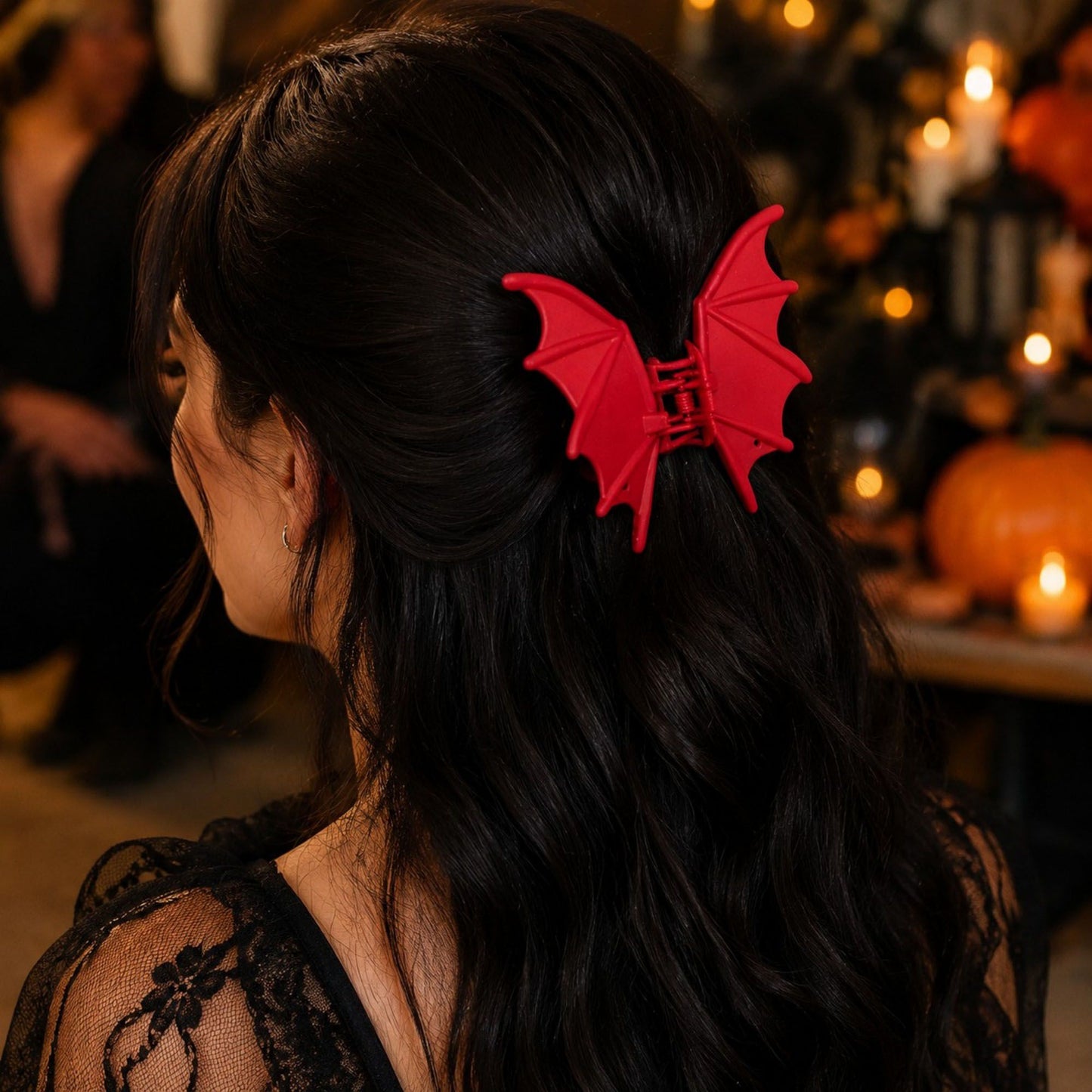3pc Bat Wing Hair Claw Clip Set Halloween Costume Hair Accessories
