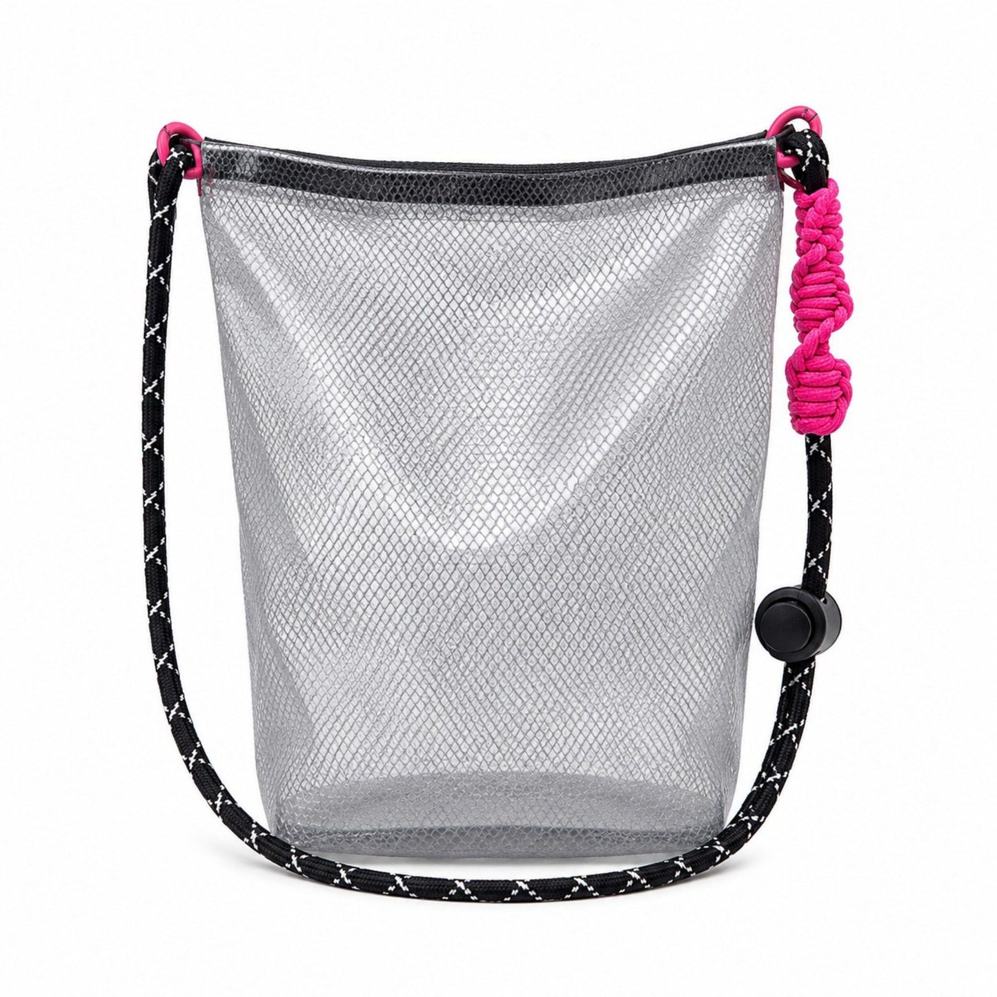 Mesh Wet Dry Crossbody Beach Bag with Adjustable Strap