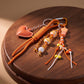 2-Piece Womens Bag Charm with Hanging Strap and Decorative Accents