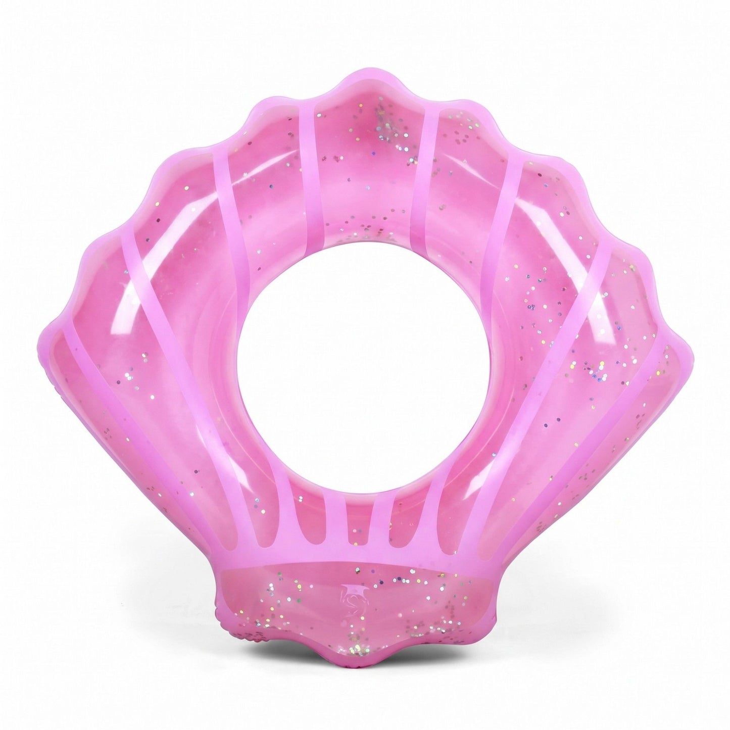 Icing Drip Inflatable Pool Float Ring with Glitter Confetti Durable PVC Swim Tube for Pool Beach Lake 39.4x43.3in
