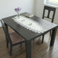 Embroidered Lace Table Runner with Floral Detailing and Scalloped Edges 33.5x33.5 in