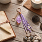 Coastal Seashell Tassel Bag Charm Keychain