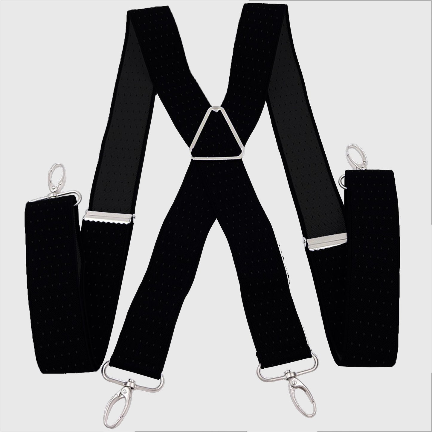 Men's Adjustable Suspenders 46in Elastic Suspenders with Clips for Formal & Casual Wear