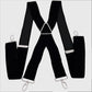 Men's Adjustable Suspenders 46in Elastic Suspenders with Clips for Formal & Casual Wear
