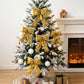 5pc Shimmering Christmas Bow Hanging Ornaments