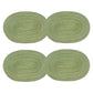 4 Piece Oval Braided Placemats Woven Heat Resistant Dining Table Mats Washable Kitchen Place Mats
