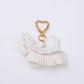 Black Scottish Terrier Dog Bag Charm with Heart Shaped Gold Tone Clip