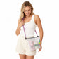 Mesh Wet Dry Crossbody Beach Bag with Adjustable Strap