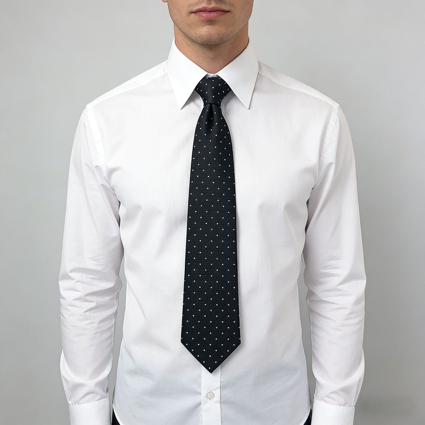 Men's Dot Pattern Tie Woven Formal Necktie for Business, Weddings & Daily Office Wear