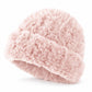 Fuzzy Knit Beanie Hat Soft Plush Cuffed Winter Cold Weather Cap