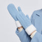 Cable Knit Winter Mittens with Soft Fuzzy Cuffs