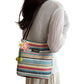 Woven Polyester Tote Bag with Magnetic Closure and Long Shoulder Straps