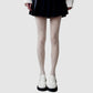 3-Piece Set Bow Pattern Mesh Tights with Soft Stretch Knit, Intricate Allover Detail, and Sheer Finish