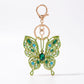 2pc Butterfly Rhinestone Keychain Bag Charm with Lobster Clasp Cute