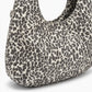 Leopard Print Hobo Tote Bag with Wide Shoulder Strap and Exterior Pocket 12.5x8x0.4in