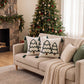 Christmas Tree Tufted Square Throw Pillow Cover with Tassels Holiday Decor
