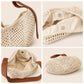 Woven Hobo Shoulder Bag with Magnetic Closure and Adjustable Strap