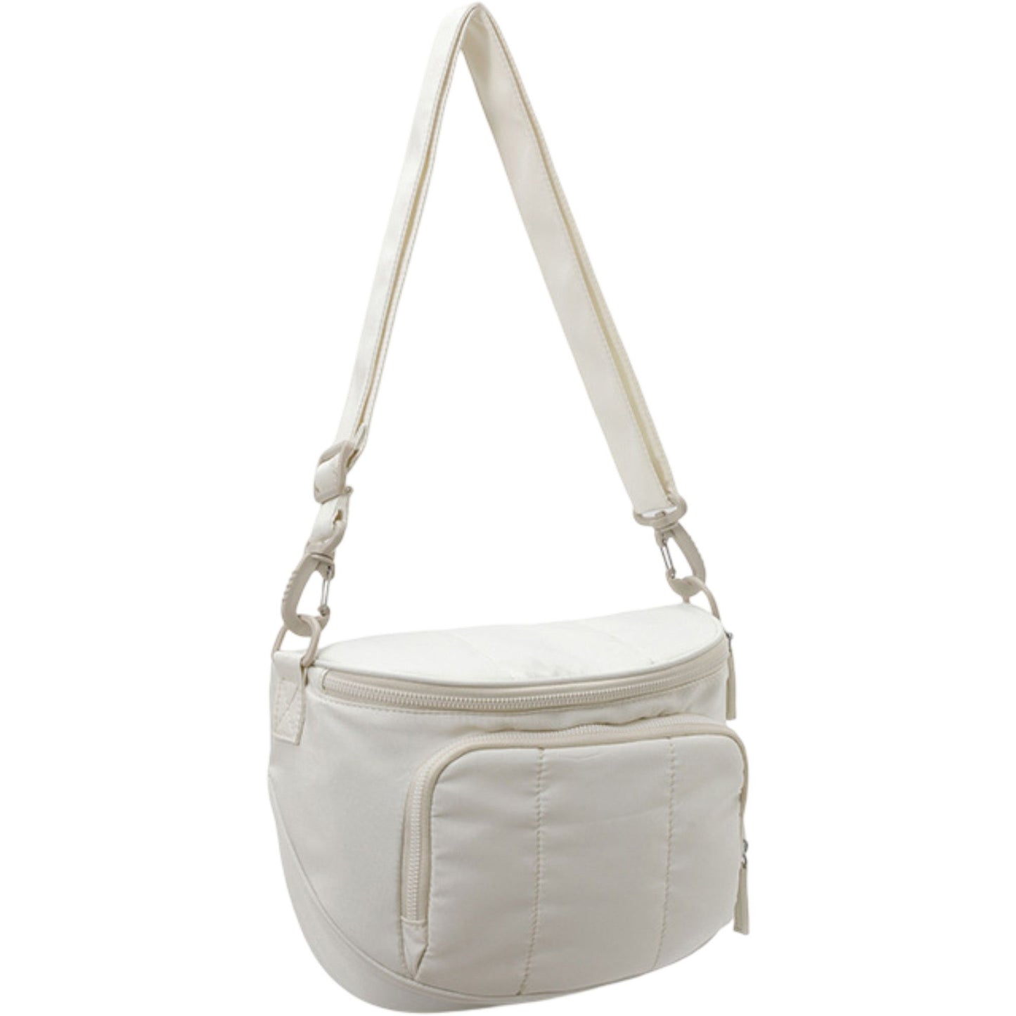 Crossbody Shoulder Bag with Multiple Zip Pockets and Adjustable Strap
