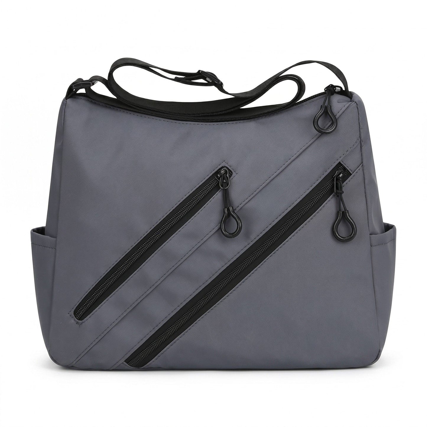 Large Nylon Crossbody Messenger Bag Adjustable Strap Multi Pocket Everyday Shoulder Bag