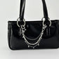 Star Chain Bag Charm with Layered Silver Tone Chains Dual Clips for Jeans Bags and Keys