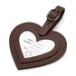 2 Pack Heart Shaped Luggage Tags with Buckle Straps