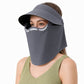 Magnetic Detachable Face Cover Visor Hat with Wide Brim and Neck Coverage