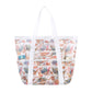 Mesh Beach Tote Bag with Beach Themed Print and Shoulder Handles