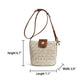 Crochet Crossbody Bag with Flap Closure and Adjustable Strap