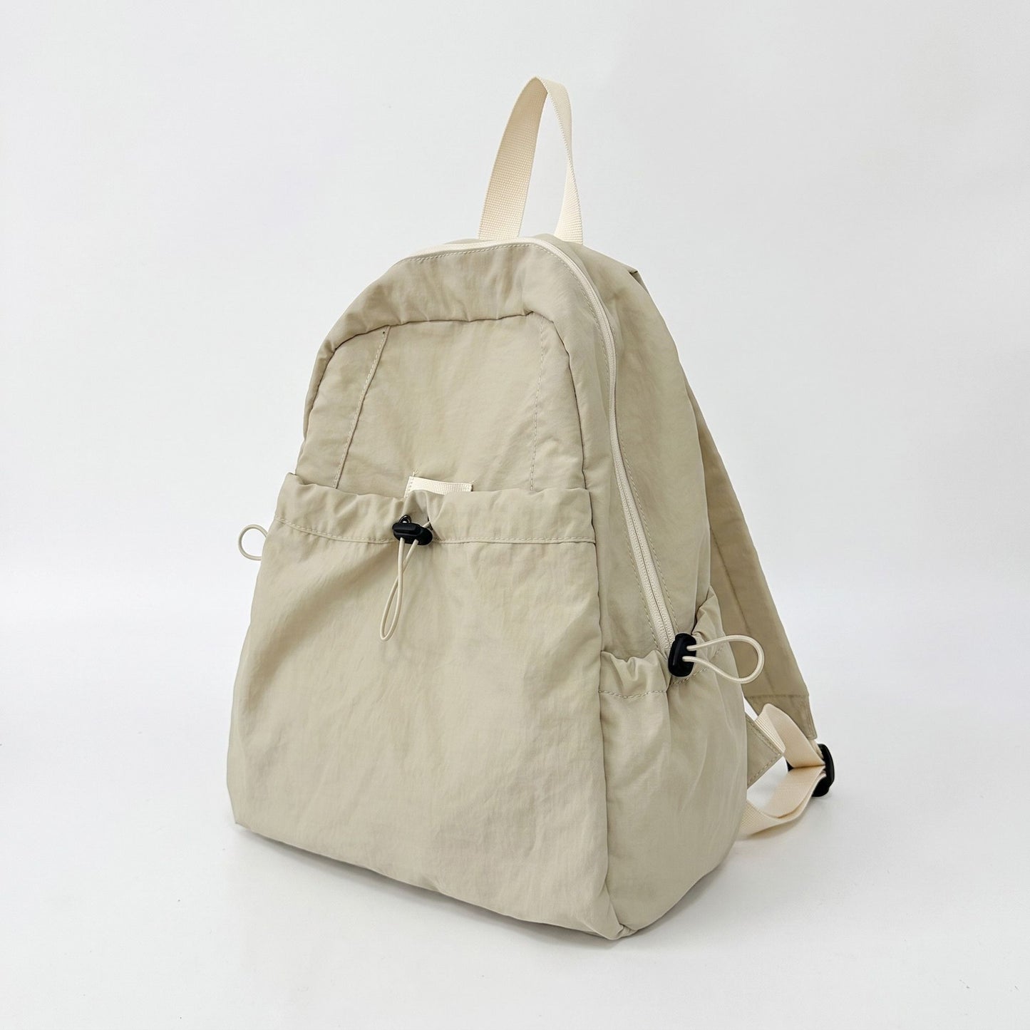 Lightweight Drawstring Backpack with Front Pocket Side Pockets and Adjustable Shoulder Straps
