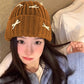 Ribbed Knit Beanie with Bow Accents - Cute Soft Winter Hat for Casual Daily Wear