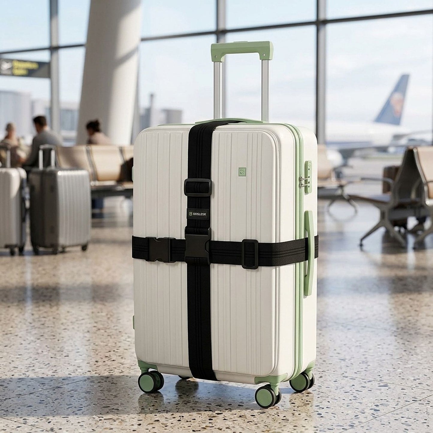 2 Pack Adjustable Cross Luggage Straps with Buckles