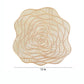4 Piece Metallic Floral Placemat Set Decorative PVC Heat Resistant Table Mats