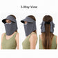 Magnetic Detachable Face Cover Visor Hat with Wide Brim and Neck Coverage