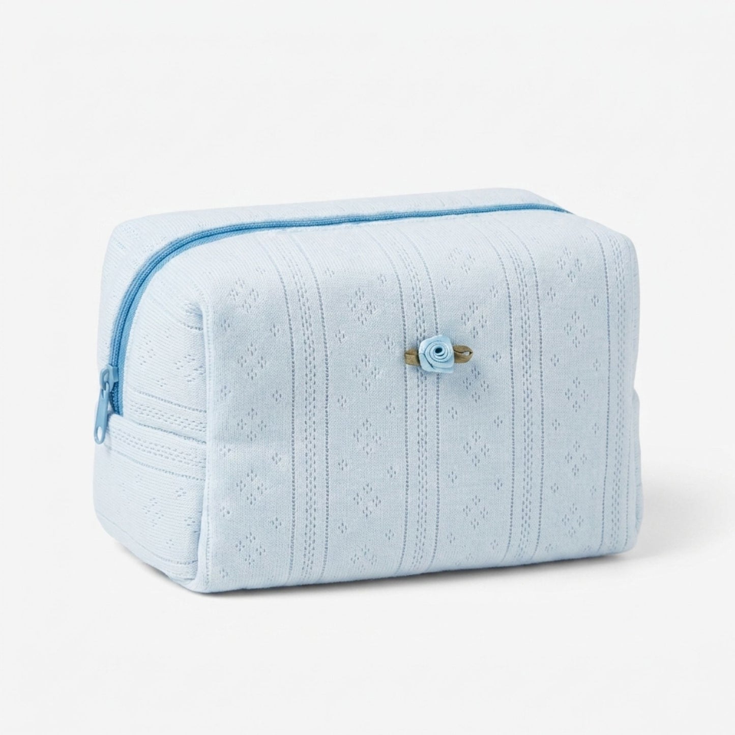 Knit Makeup Bag Large Capacity Cosmetic Pouch Travel Toiletry Organizer