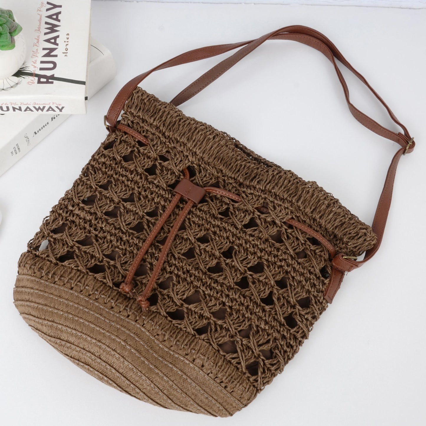Women's Bohemian - Style Crochet Shoulder Bag