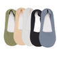 5 Pairs Women Ice Silk Low Cut Liner Socks Deep Cut Design Anti-Slip Cotton Sole Breathable Invisible Socks for Flats