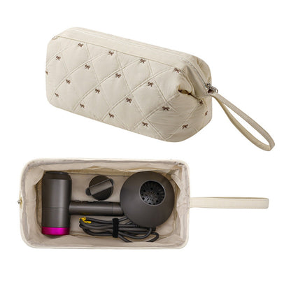 Hair Dryer Travel Storage Bag Large Cosmetic Organizer with Wrist Strap