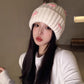 Ribbed Knit Beanie with Bow Accents - Cute Soft Winter Hat for Casual Daily Wear