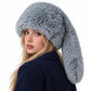 Faux Fur Trapper Hat Long Ear Flaps Plush Winter Hat