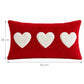 Heart Tufted Decorative Throw Pillow Cover 11.8 x 19.7 in (Single Piece)