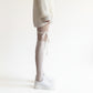 2pcs Women's Sheer Over-the-Knee Tights with Satin Ribbon Bow and Scalloped Edge Design