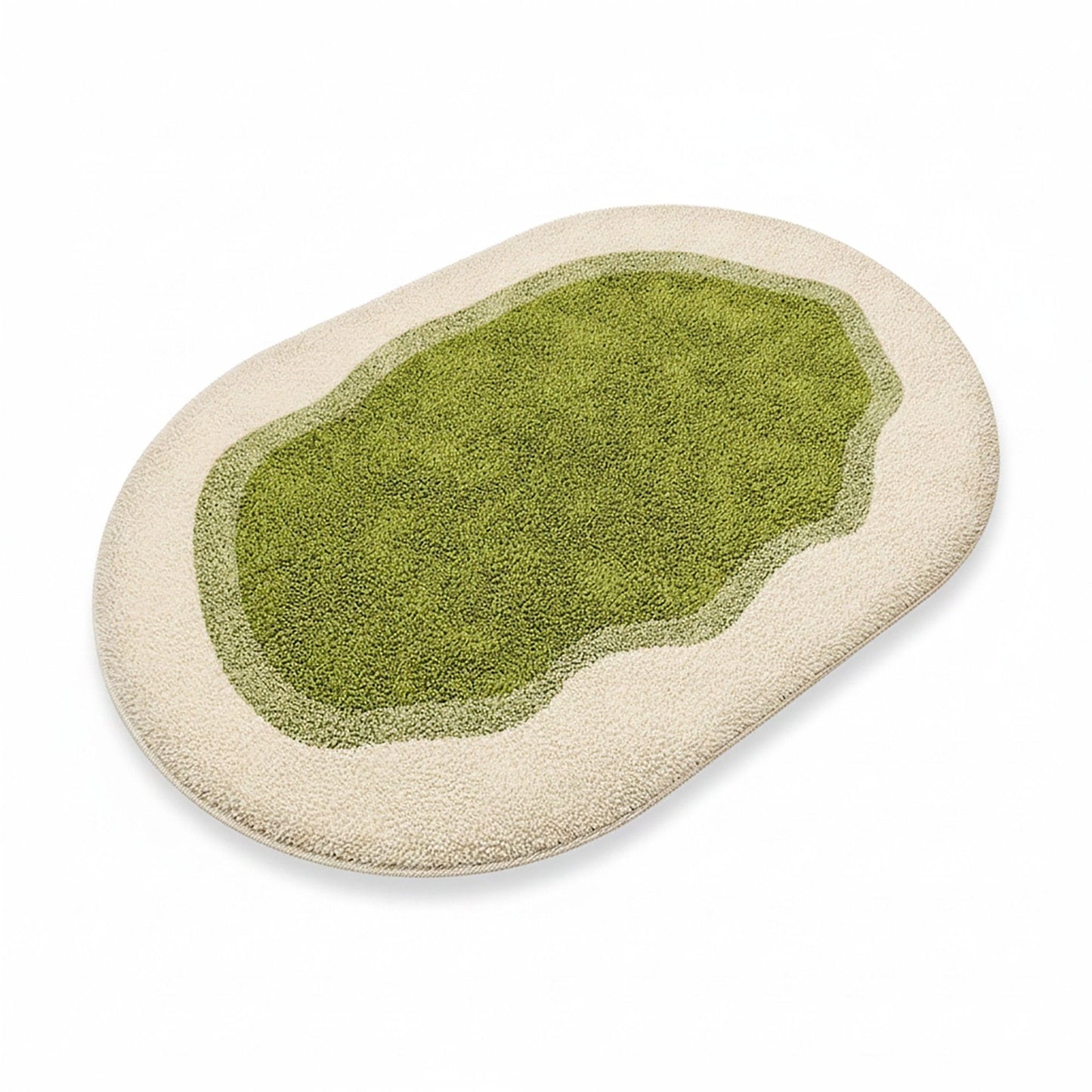 Abstract Tufted Floor Mat Soft Plush Irregular Shape Non Slip Backing Decorative Indoor Rug Modern Pattern