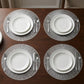 4-Pack Metallic Round PVC Placemats Heat Resistant Textured Table Mats
