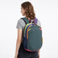 Colorblock Multi-Compartment Backpack with Padded Shoulder Straps and Dual Mesh Side Pockets