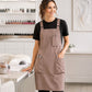 Water Resistant Utility Apron with Adjustable Straps and Three Pockets