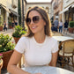 Cat Eye Oversized Round Sunglasses with Gradient Lens and Tortoise Frame