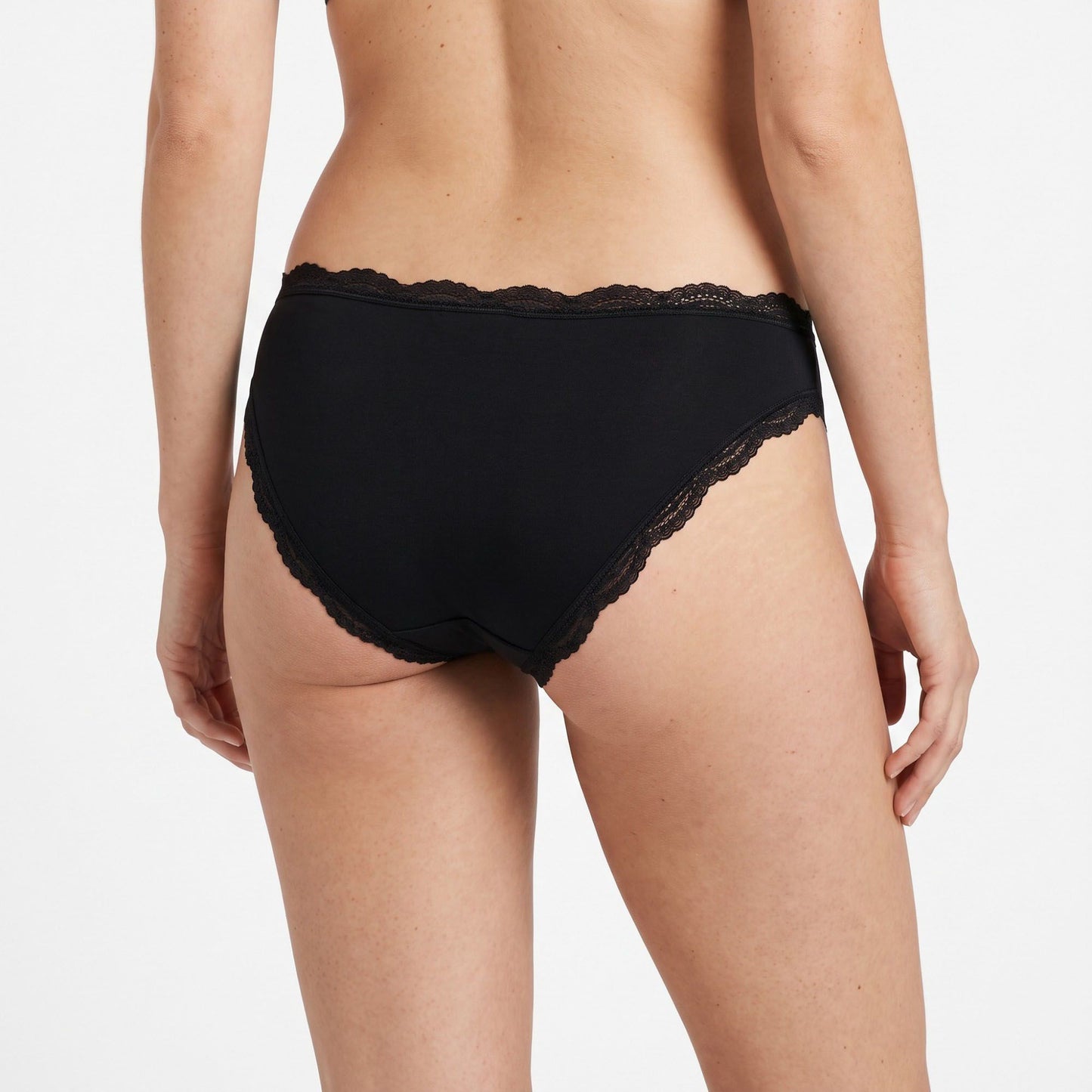 2 Pack Smooth Lace Trim Bikini Underwear