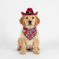 Pet Bandana Scarf Floral Pattern with Hat Accessory for Dogs and Cats
