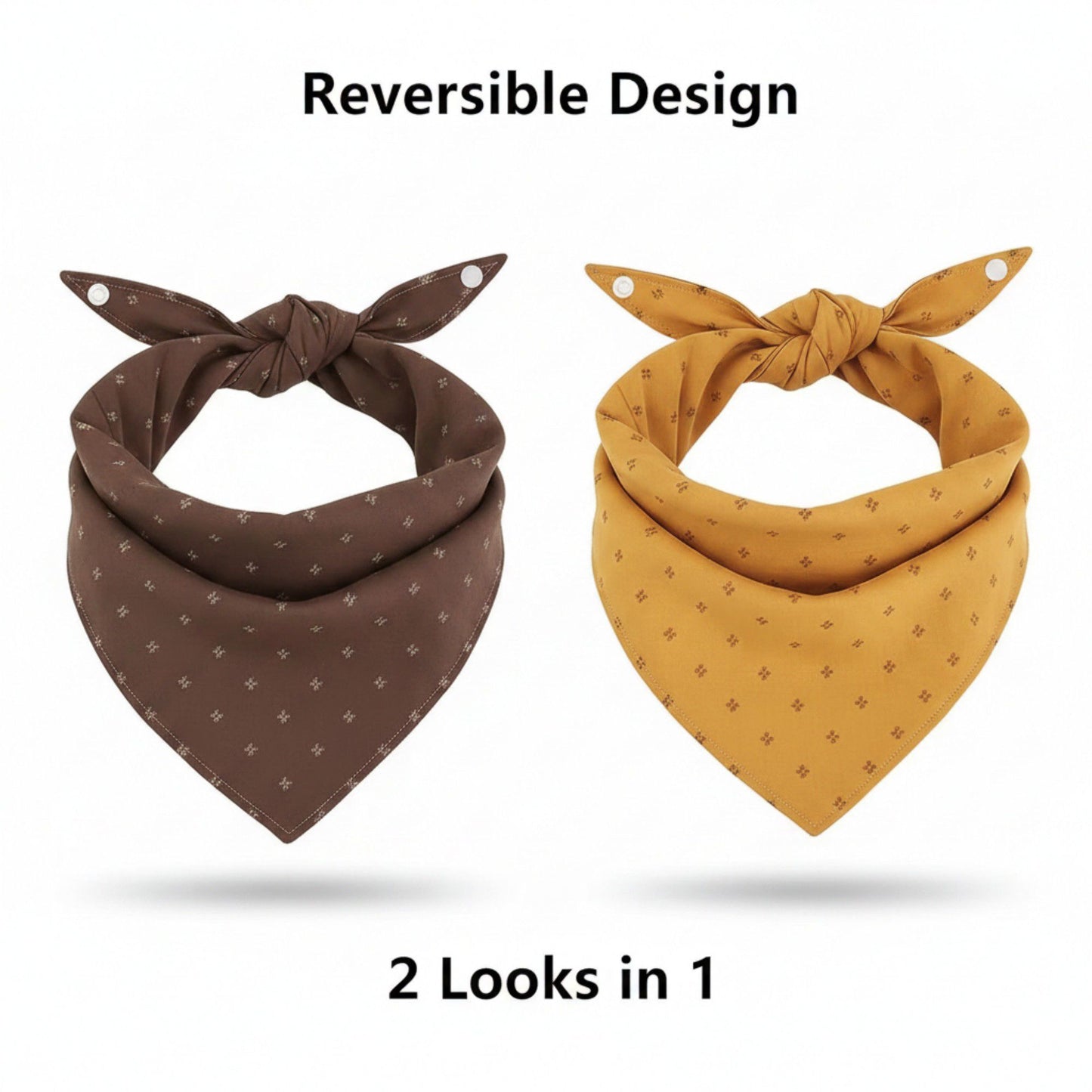 Pet Bandana Collar Soft Adjustable Classic Print Scarf with Tie Closure Everyday Neckwear