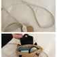 Women's Mini Woven Crossbody Bag with Top Handle Adjustable Strap and Charm